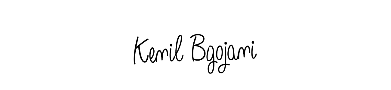 Kenil Bgojani stylish signature style. Best Handwritten Sign (Angelique-Rose-font-FFP) for my name. Handwritten Signature Collection Ideas for my name Kenil Bgojani. Kenil Bgojani signature style 5 images and pictures png