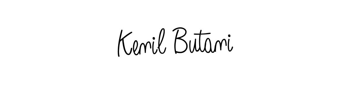 Make a beautiful signature design for name Kenil Butani. With this signature (Angelique-Rose-font-FFP) style, you can create a handwritten signature for free. Kenil Butani signature style 5 images and pictures png