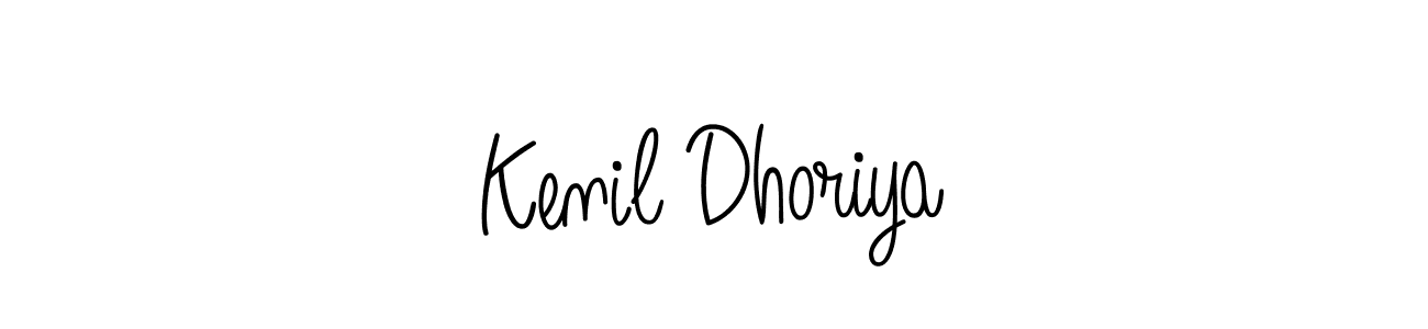 Make a beautiful signature design for name Kenil Dhoriya. With this signature (Angelique-Rose-font-FFP) style, you can create a handwritten signature for free. Kenil Dhoriya signature style 5 images and pictures png