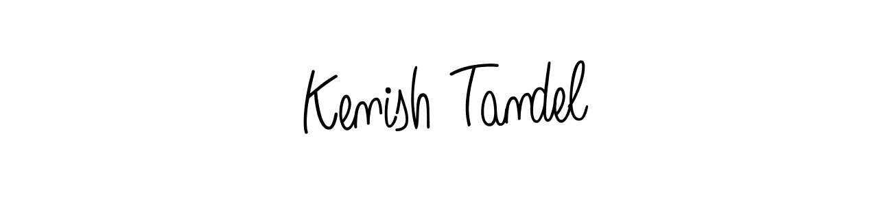 Make a beautiful signature design for name Kenish Tandel. With this signature (Angelique-Rose-font-FFP) style, you can create a handwritten signature for free. Kenish Tandel signature style 5 images and pictures png