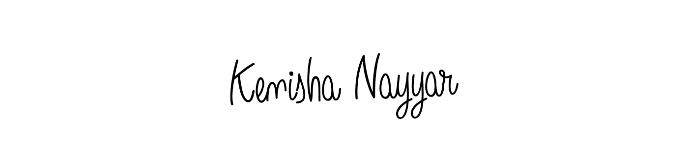 You should practise on your own different ways (Angelique-Rose-font-FFP) to write your name (Kenisha Nayyar) in signature. don't let someone else do it for you. Kenisha Nayyar signature style 5 images and pictures png
