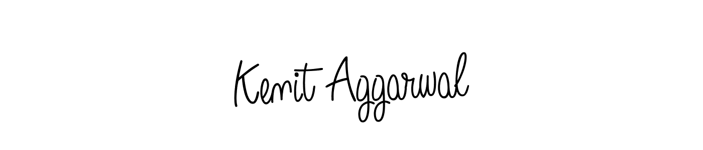 Use a signature maker to create a handwritten signature online. With this signature software, you can design (Angelique-Rose-font-FFP) your own signature for name Kenit Aggarwal. Kenit Aggarwal signature style 5 images and pictures png