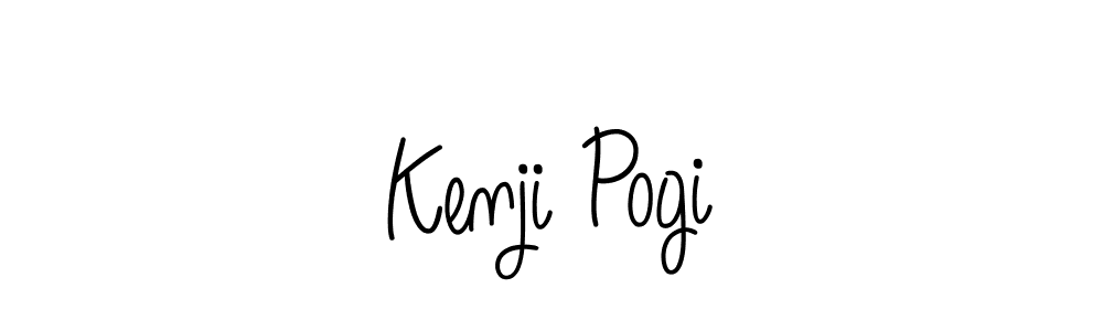 You should practise on your own different ways (Angelique-Rose-font-FFP) to write your name (Kenji Pogi) in signature. don't let someone else do it for you. Kenji Pogi signature style 5 images and pictures png
