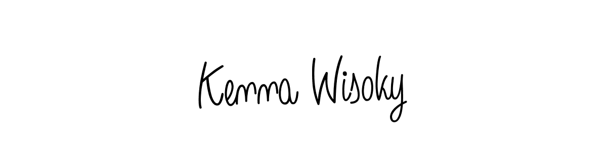 The best way (Angelique-Rose-font-FFP) to make a short signature is to pick only two or three words in your name. The name Kenna Wisoky include a total of six letters. For converting this name. Kenna Wisoky signature style 5 images and pictures png