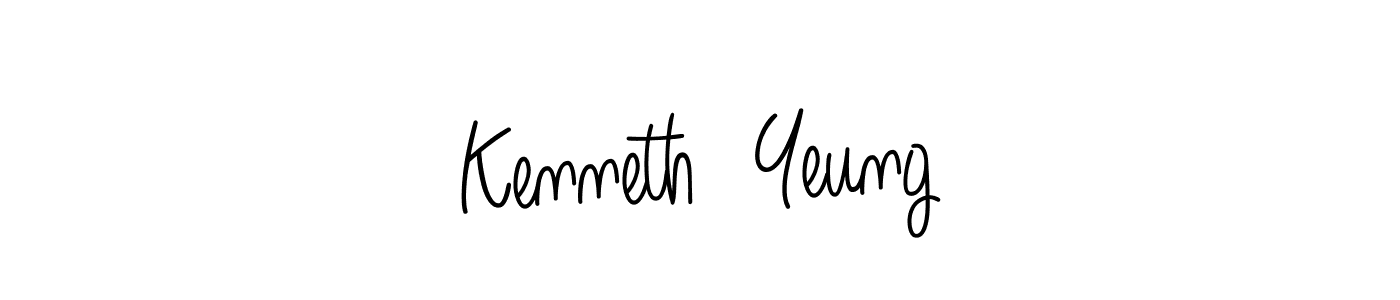 You should practise on your own different ways (Angelique-Rose-font-FFP) to write your name (Kenneth  Yeung) in signature. don't let someone else do it for you. Kenneth  Yeung signature style 5 images and pictures png