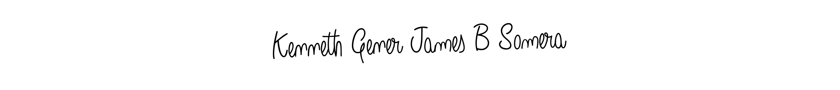 Use a signature maker to create a handwritten signature online. With this signature software, you can design (Angelique-Rose-font-FFP) your own signature for name Kenneth Gener James B Somera. Kenneth Gener James B Somera signature style 5 images and pictures png