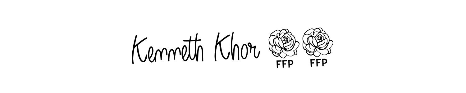 How to make Kenneth Khor 13 name signature. Use Angelique-Rose-font-FFP style for creating short signs online. This is the latest handwritten sign. Kenneth Khor 13 signature style 5 images and pictures png