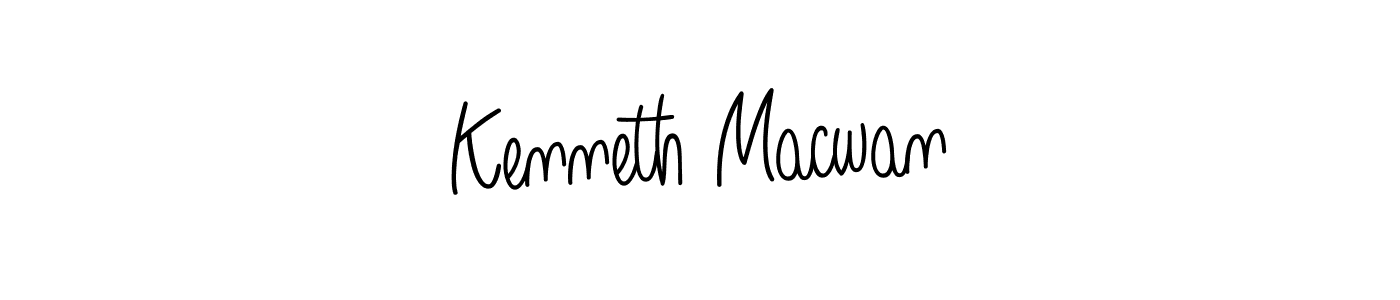 You should practise on your own different ways (Angelique-Rose-font-FFP) to write your name (Kenneth Macwan) in signature. don't let someone else do it for you. Kenneth Macwan signature style 5 images and pictures png