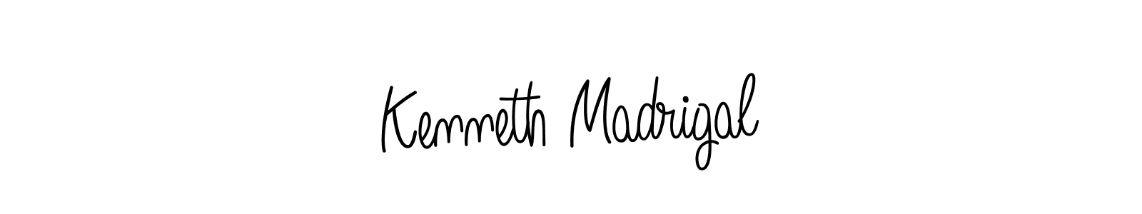 You should practise on your own different ways (Angelique-Rose-font-FFP) to write your name (Kenneth Madrigal) in signature. don't let someone else do it for you. Kenneth Madrigal signature style 5 images and pictures png