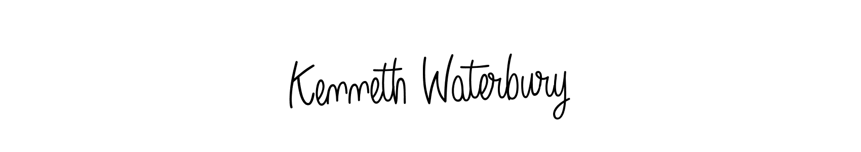 How to make Kenneth Waterbury name signature. Use Angelique-Rose-font-FFP style for creating short signs online. This is the latest handwritten sign. Kenneth Waterbury signature style 5 images and pictures png