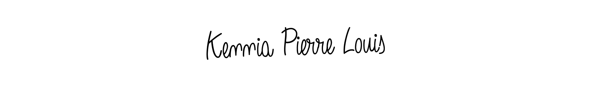 You should practise on your own different ways (Angelique-Rose-font-FFP) to write your name (Kennia Pierre Louis) in signature. don't let someone else do it for you. Kennia Pierre Louis signature style 5 images and pictures png