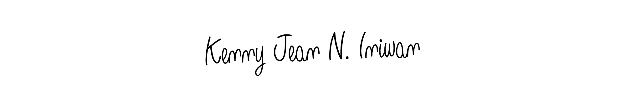 Design your own signature with our free online signature maker. With this signature software, you can create a handwritten (Angelique-Rose-font-FFP) signature for name Kenny Jean N. Iniwan. Kenny Jean N. Iniwan signature style 5 images and pictures png