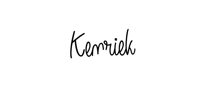You should practise on your own different ways (Angelique-Rose-font-FFP) to write your name (Kenriek) in signature. don't let someone else do it for you. Kenriek signature style 5 images and pictures png