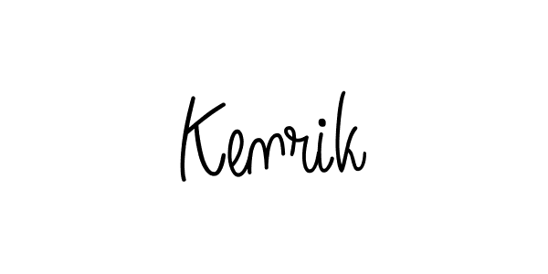 Design your own signature with our free online signature maker. With this signature software, you can create a handwritten (Angelique-Rose-font-FFP) signature for name Kenrik. Kenrik signature style 5 images and pictures png