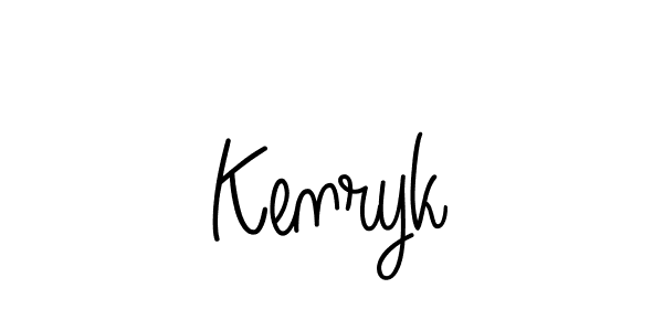 The best way (Angelique-Rose-font-FFP) to make a short signature is to pick only two or three words in your name. The name Kenryk include a total of six letters. For converting this name. Kenryk signature style 5 images and pictures png