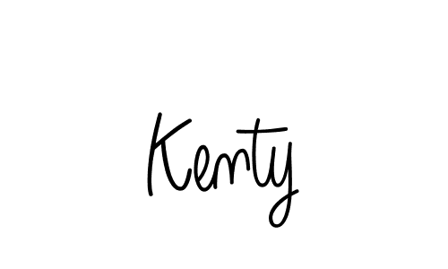 Use a signature maker to create a handwritten signature online. With this signature software, you can design (Angelique-Rose-font-FFP) your own signature for name Kenty. Kenty signature style 5 images and pictures png