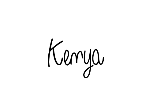 Kenya stylish signature style. Best Handwritten Sign (Angelique-Rose-font-FFP) for my name. Handwritten Signature Collection Ideas for my name Kenya. Kenya signature style 5 images and pictures png