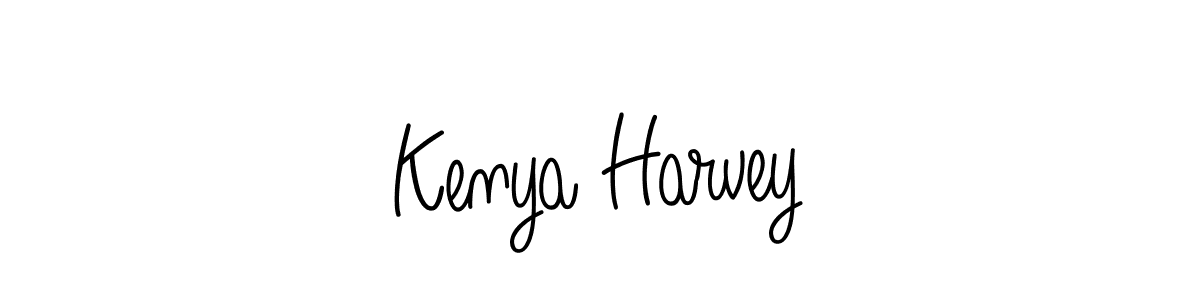 Angelique-Rose-font-FFP is a professional signature style that is perfect for those who want to add a touch of class to their signature. It is also a great choice for those who want to make their signature more unique. Get Kenya Harvey name to fancy signature for free. Kenya Harvey signature style 5 images and pictures png