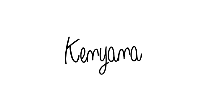 Make a beautiful signature design for name Kenyana. With this signature (Angelique-Rose-font-FFP) style, you can create a handwritten signature for free. Kenyana signature style 5 images and pictures png