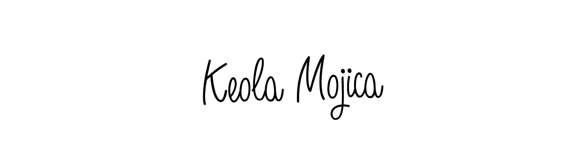Keola Mojica stylish signature style. Best Handwritten Sign (Angelique-Rose-font-FFP) for my name. Handwritten Signature Collection Ideas for my name Keola Mojica. Keola Mojica signature style 5 images and pictures png