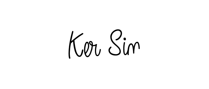You should practise on your own different ways (Angelique-Rose-font-FFP) to write your name (Ker Sin) in signature. don't let someone else do it for you. Ker Sin signature style 5 images and pictures png