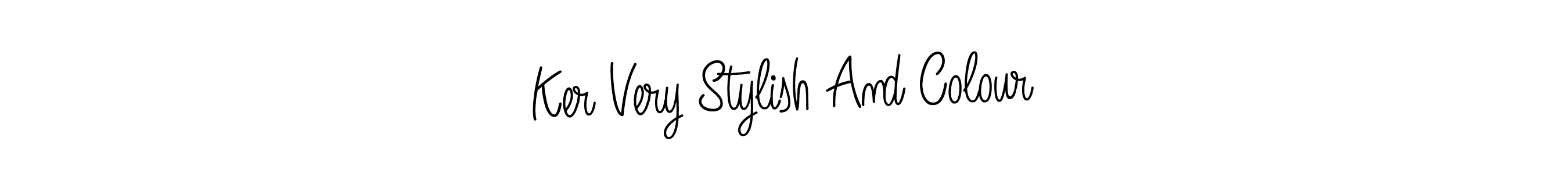 Design your own signature with our free online signature maker. With this signature software, you can create a handwritten (Angelique-Rose-font-FFP) signature for name Ker Very Stylish And Colour. Ker Very Stylish And Colour signature style 5 images and pictures png