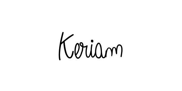 Make a beautiful signature design for name Keriam. With this signature (Angelique-Rose-font-FFP) style, you can create a handwritten signature for free. Keriam signature style 5 images and pictures png