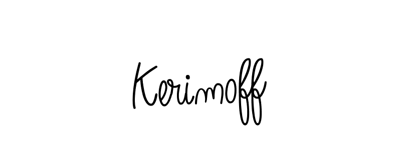 You should practise on your own different ways (Angelique-Rose-font-FFP) to write your name (Kerimoff) in signature. don't let someone else do it for you. Kerimoff signature style 5 images and pictures png