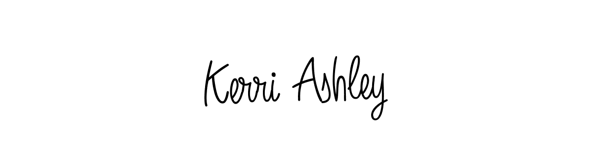 You should practise on your own different ways (Angelique-Rose-font-FFP) to write your name (Kerri Ashley) in signature. don't let someone else do it for you. Kerri Ashley signature style 5 images and pictures png