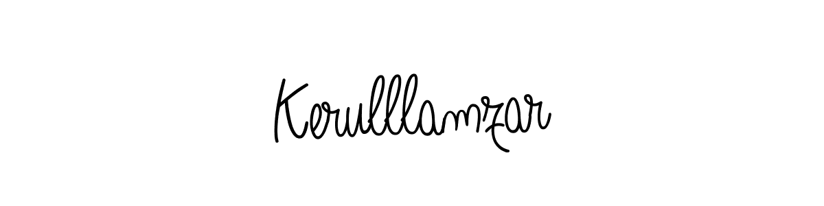 Make a beautiful signature design for name Kerulllamzar. With this signature (Angelique-Rose-font-FFP) style, you can create a handwritten signature for free. Kerulllamzar signature style 5 images and pictures png