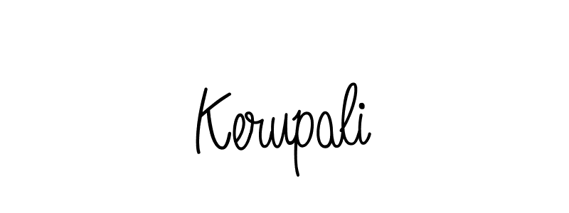 How to make Kerupali name signature. Use Angelique-Rose-font-FFP style for creating short signs online. This is the latest handwritten sign. Kerupali signature style 5 images and pictures png