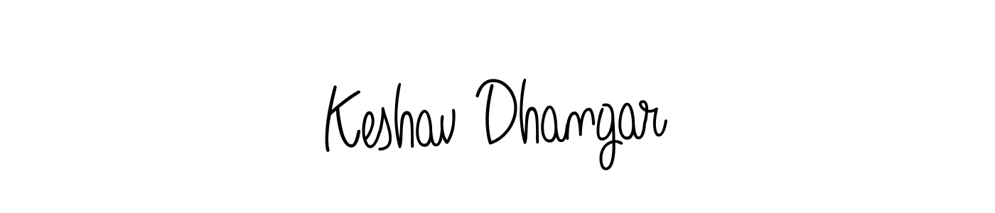 Make a beautiful signature design for name Keshav Dhangar. With this signature (Angelique-Rose-font-FFP) style, you can create a handwritten signature for free. Keshav Dhangar signature style 5 images and pictures png