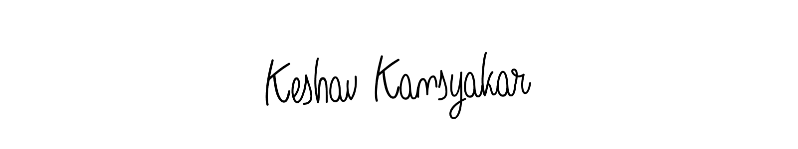 Make a beautiful signature design for name Keshav Kansyakar. With this signature (Angelique-Rose-font-FFP) style, you can create a handwritten signature for free. Keshav Kansyakar signature style 5 images and pictures png