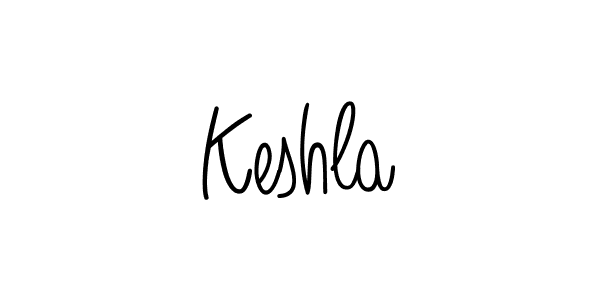 Use a signature maker to create a handwritten signature online. With this signature software, you can design (Angelique-Rose-font-FFP) your own signature for name Keshla. Keshla signature style 5 images and pictures png