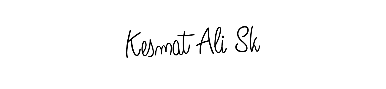 Design your own signature with our free online signature maker. With this signature software, you can create a handwritten (Angelique-Rose-font-FFP) signature for name Kesmat Ali Sk. Kesmat Ali Sk signature style 5 images and pictures png