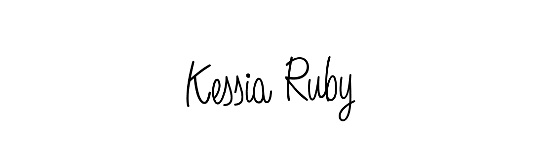 How to make Kessia Ruby name signature. Use Angelique-Rose-font-FFP style for creating short signs online. This is the latest handwritten sign. Kessia Ruby signature style 5 images and pictures png