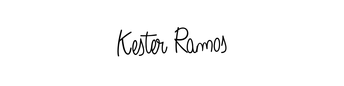Check out images of Autograph of Kester Ramos name. Actor Kester Ramos Signature Style. Angelique-Rose-font-FFP is a professional sign style online. Kester Ramos signature style 5 images and pictures png