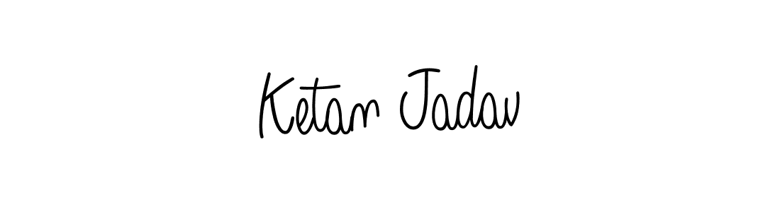 The best way (Angelique-Rose-font-FFP) to make a short signature is to pick only two or three words in your name. The name Ketan Jadav include a total of six letters. For converting this name. Ketan Jadav signature style 5 images and pictures png