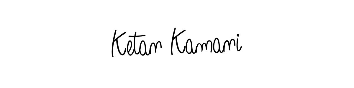 You should practise on your own different ways (Angelique-Rose-font-FFP) to write your name (Ketan Kamani) in signature. don't let someone else do it for you. Ketan Kamani signature style 5 images and pictures png