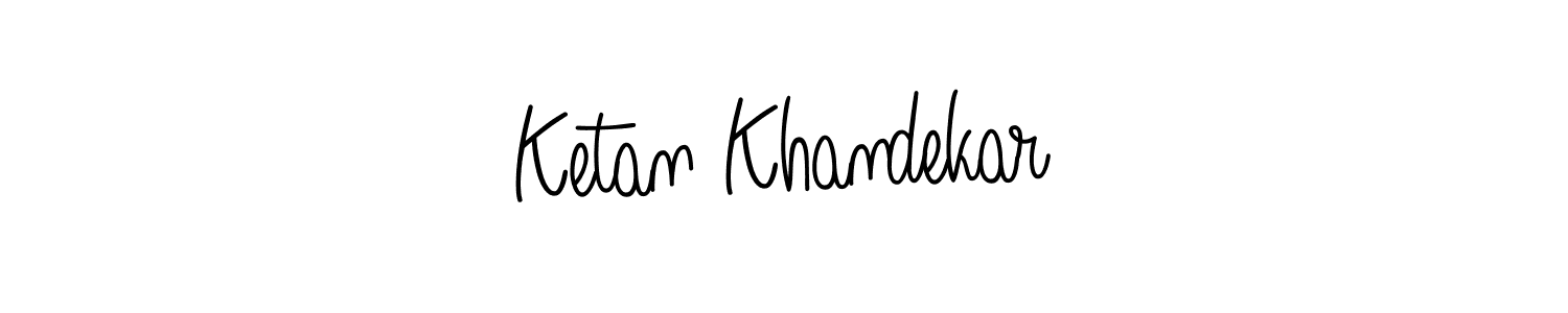 Ketan Khandekar stylish signature style. Best Handwritten Sign (Angelique-Rose-font-FFP) for my name. Handwritten Signature Collection Ideas for my name Ketan Khandekar. Ketan Khandekar signature style 5 images and pictures png