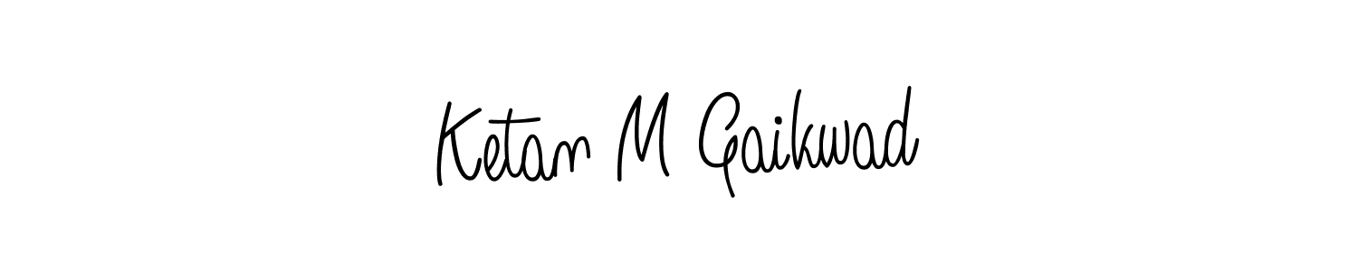 How to make Ketan M Gaikwad name signature. Use Angelique-Rose-font-FFP style for creating short signs online. This is the latest handwritten sign. Ketan M Gaikwad signature style 5 images and pictures png