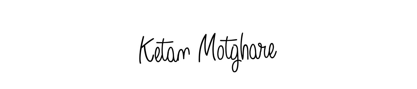 Use a signature maker to create a handwritten signature online. With this signature software, you can design (Angelique-Rose-font-FFP) your own signature for name Ketan Motghare. Ketan Motghare signature style 5 images and pictures png