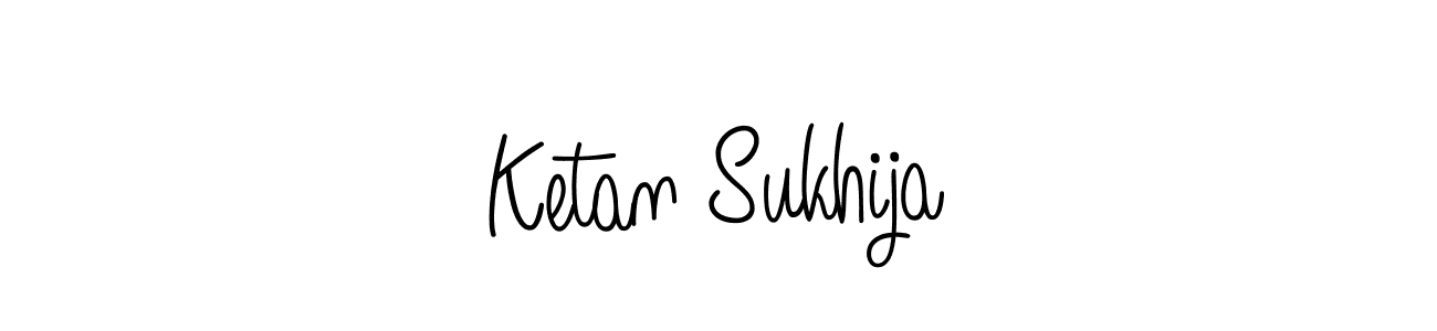 You should practise on your own different ways (Angelique-Rose-font-FFP) to write your name (Ketan Sukhija) in signature. don't let someone else do it for you. Ketan Sukhija signature style 5 images and pictures png