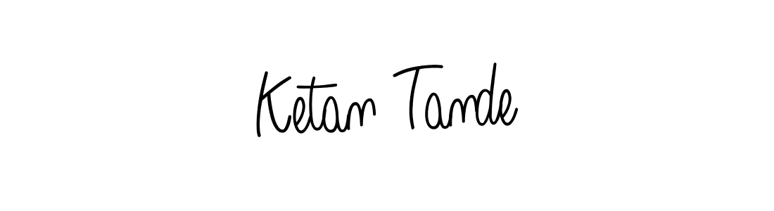 The best way (Angelique-Rose-font-FFP) to make a short signature is to pick only two or three words in your name. The name Ketan Tande include a total of six letters. For converting this name. Ketan Tande signature style 5 images and pictures png