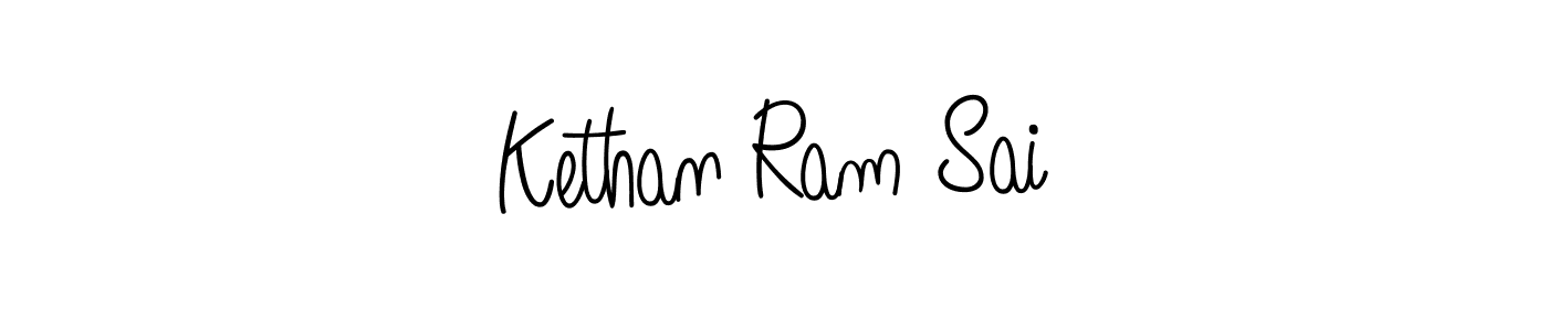 Use a signature maker to create a handwritten signature online. With this signature software, you can design (Angelique-Rose-font-FFP) your own signature for name Kethan Ram Sai. Kethan Ram Sai signature style 5 images and pictures png