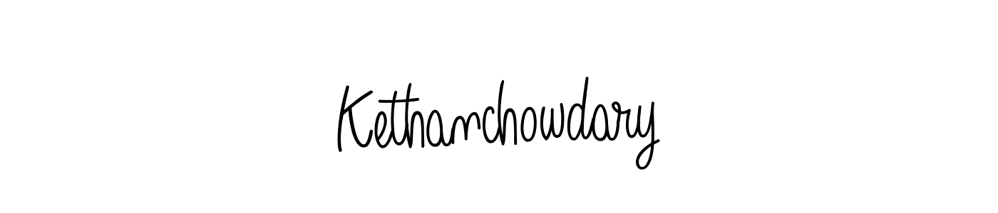 Create a beautiful signature design for name Kethanchowdary. With this signature (Angelique-Rose-font-FFP) fonts, you can make a handwritten signature for free. Kethanchowdary signature style 5 images and pictures png