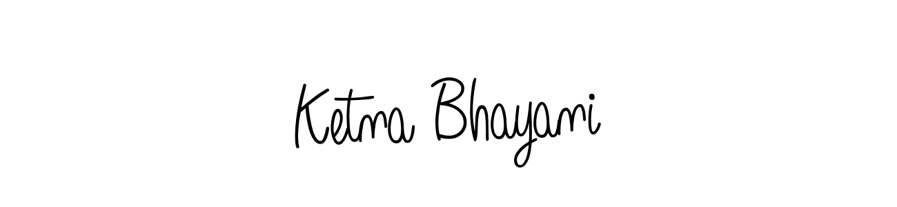 Use a signature maker to create a handwritten signature online. With this signature software, you can design (Angelique-Rose-font-FFP) your own signature for name Ketna Bhayani. Ketna Bhayani signature style 5 images and pictures png