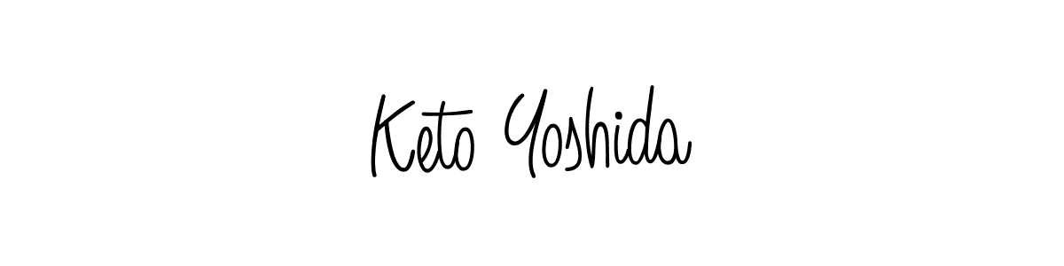 How to Draw Keto Yoshida signature style? Angelique-Rose-font-FFP is a latest design signature styles for name Keto Yoshida. Keto Yoshida signature style 5 images and pictures png
