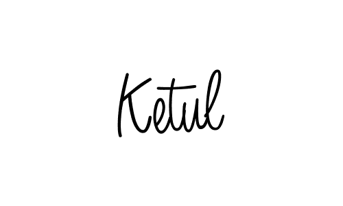 You should practise on your own different ways (Angelique-Rose-font-FFP) to write your name (Ketul) in signature. don't let someone else do it for you. Ketul signature style 5 images and pictures png