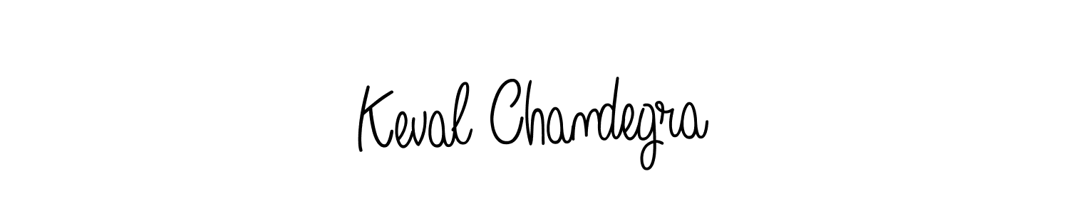 Keval Chandegra stylish signature style. Best Handwritten Sign (Angelique-Rose-font-FFP) for my name. Handwritten Signature Collection Ideas for my name Keval Chandegra. Keval Chandegra signature style 5 images and pictures png